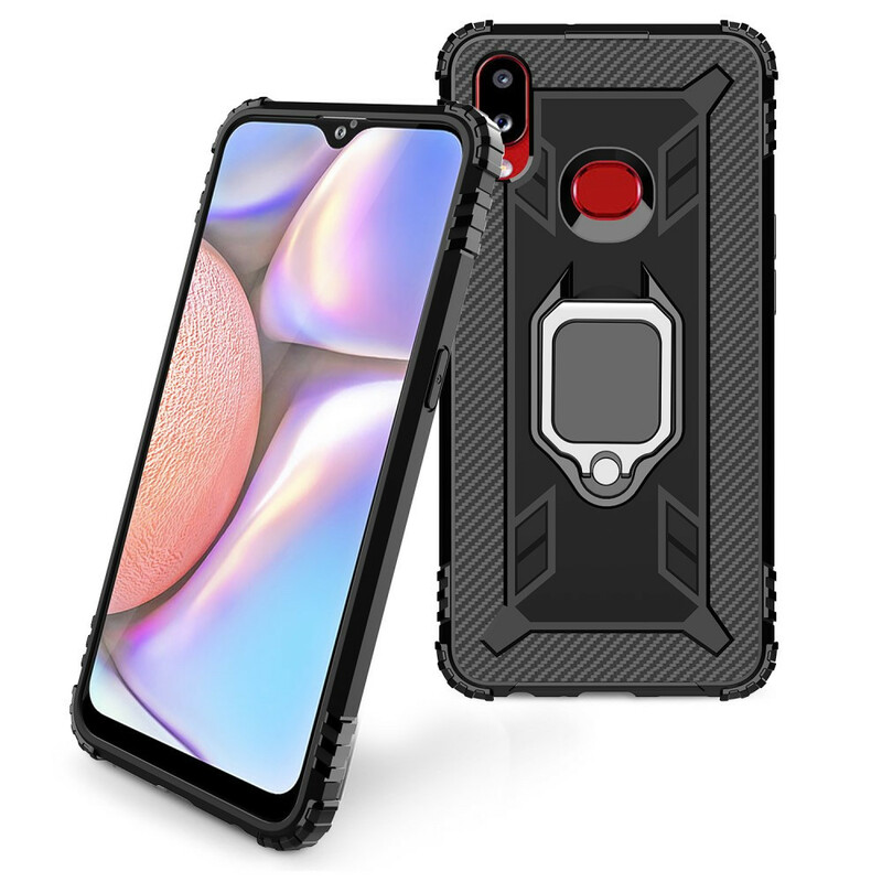 Coque Samsung Galaxy A10s Ring et Fibre Carbone Coque Samsung Galaxy A10s Ring et Fibre Carbone