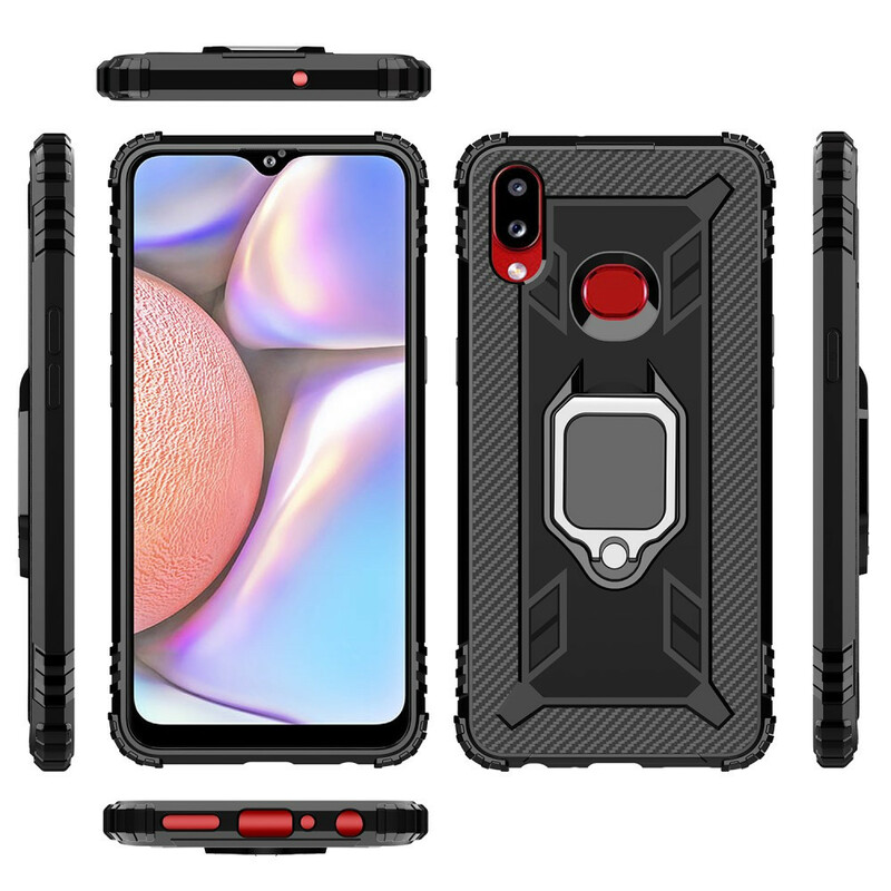 Coque Samsung Galaxy A10s Ring et Fibre Carbone Coque Samsung Galaxy A10s Ring et Fibre Carbone