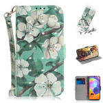 Housse Samsung Galaxy A31 Branche en Fleurs à Lanière Housse Samsung Galaxy A31 Branche en Fleurs à Lanière