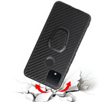 Coque Google Pixel 5 Fibre Carbone Anneau-Support Coque Google Pixel 5 Fibre Carbone Anneau-Support