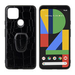 Coque Google Pixel 5 Style Crocodile Anneau-Support Coque Google Pixel 5 Style Crocodile Anneau-Support