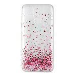 Coque Samsung Galaxy M31 Transparente Multiples Coeurs Rouges Coque Samsung Galaxy M31 Transparente Multiples Coeurs Rouges