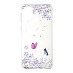 Coque Samsung Galaxy M31 Transparente Papillons et Fleurs Coque Samsung Galaxy M31 Transparente Papillons et Fleurs
