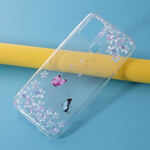Coque Samsung Galaxy M31 Transparente Papillons et Fleurs Coque Samsung Galaxy M31 Transparente Papillons et Fleurs
