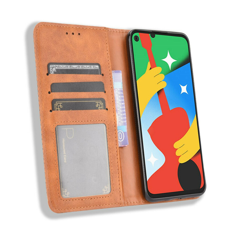 Flip Cover Goolge Pixel 4a 5G Effet Cuir Vintage Stylisé Flip Cover Goolge Pixel 4a 5G Effet Cuir Vintage Stylisé