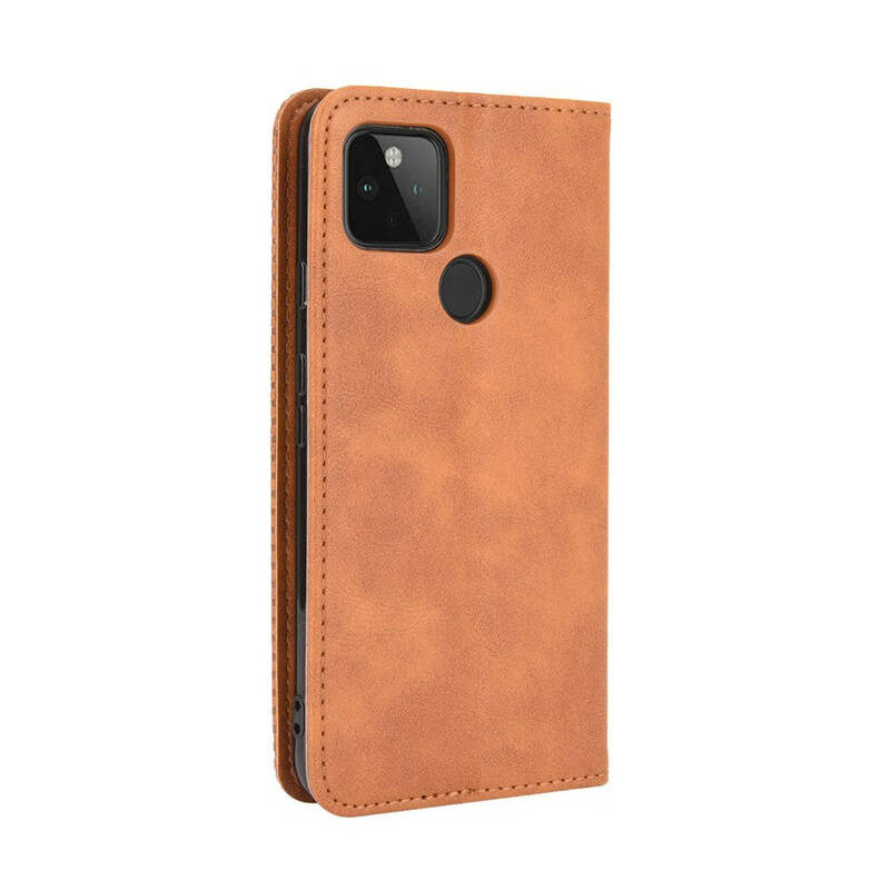 Flip Cover Goolge Pixel 4a 5G Effet Cuir Vintage Stylisé Flip Cover Goolge Pixel 4a 5G Effet Cuir Vintage Stylisé