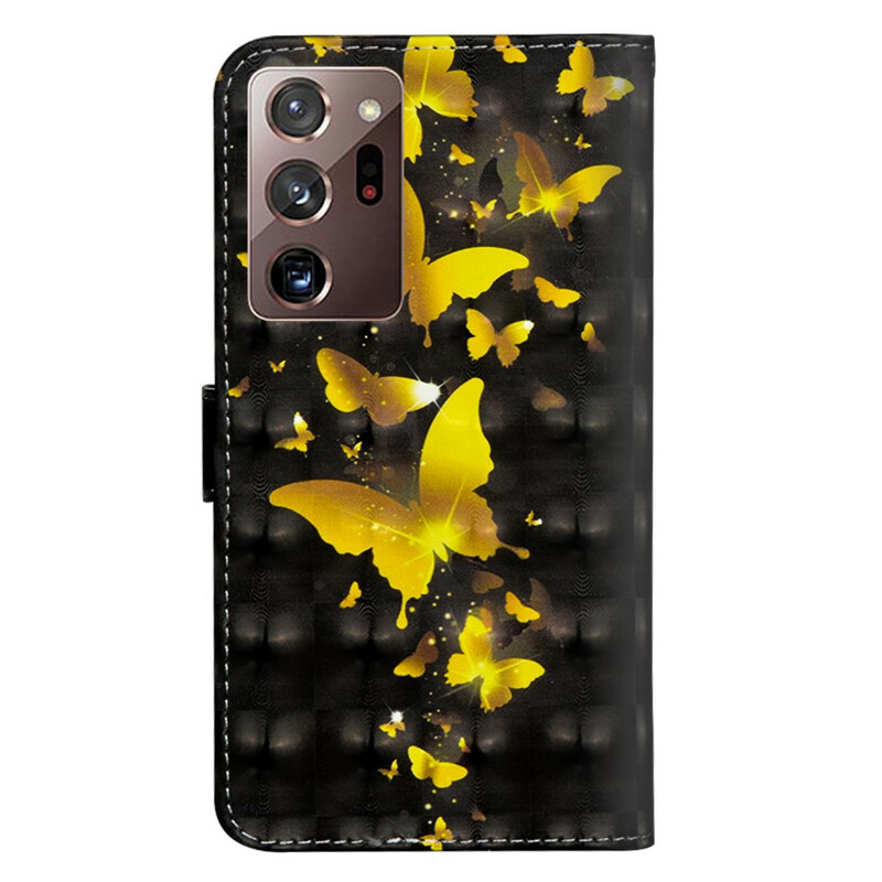 Housse Samsung Galaxy Note 20 Ultra Papillons Jaunes Housse Samsung Galaxy Note 20 Ultra Papillons Jaunes