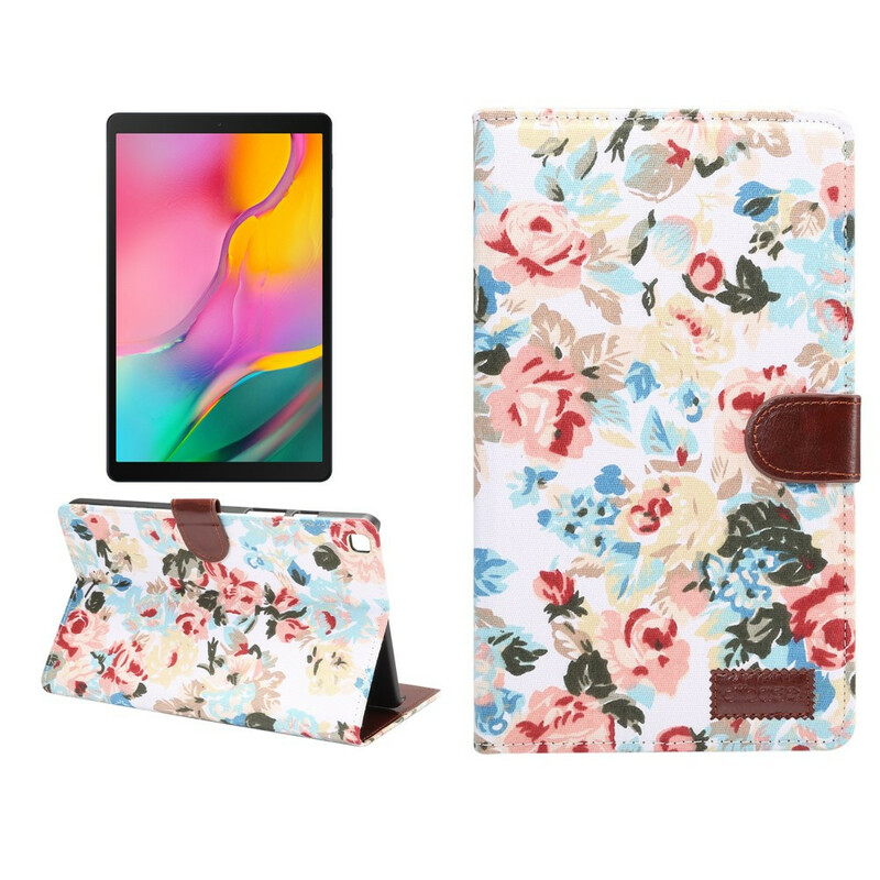 Housse Samsung Galaxy Tab A 8.0 (2019) Roses Texture Tissu
