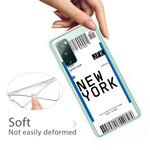 Coque Samsung Galaxy S20 FE Boarding Pass to New York