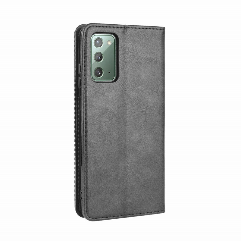 Flip Cover Samsung Galaxy S20 FE Effet Cuir Vintage Stylisé Flip Cover Samsung Galaxy S20 FE Effet Cuir Vintage Stylisé