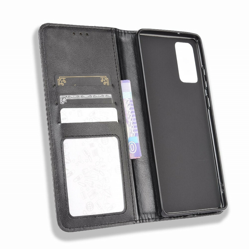 Flip Cover Samsung Galaxy S20 FE Effet Cuir Vintage Stylisé Flip Cover Samsung Galaxy S20 FE Effet Cuir Vintage Stylisé