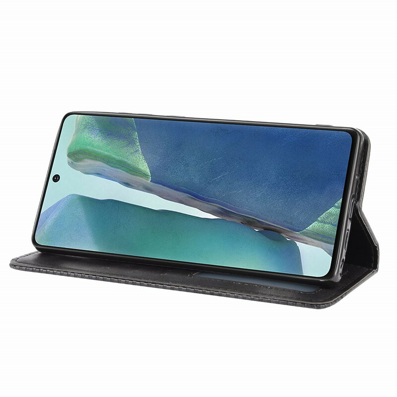 Flip Cover Samsung Galaxy S20 FE Effet Cuir Vintage Stylisé Flip Cover Samsung Galaxy S20 FE Effet Cuir Vintage Stylisé