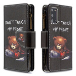 Housse Samsung Galaxy S20 Poche Zippée Ours Housse Samsung Galaxy S20 Poche Zippée Ours