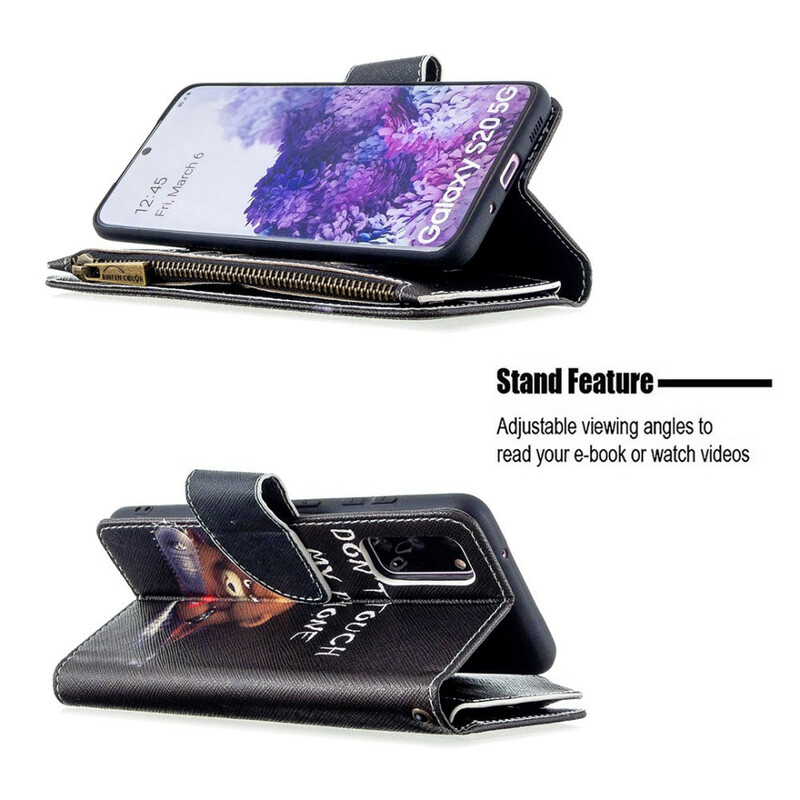 Housse Samsung Galaxy S20 Poche Zippée Ours Housse Samsung Galaxy S20 Poche Zippée Ours