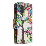 Housse Samsung Galaxy S20 Poche Zippée Arbre