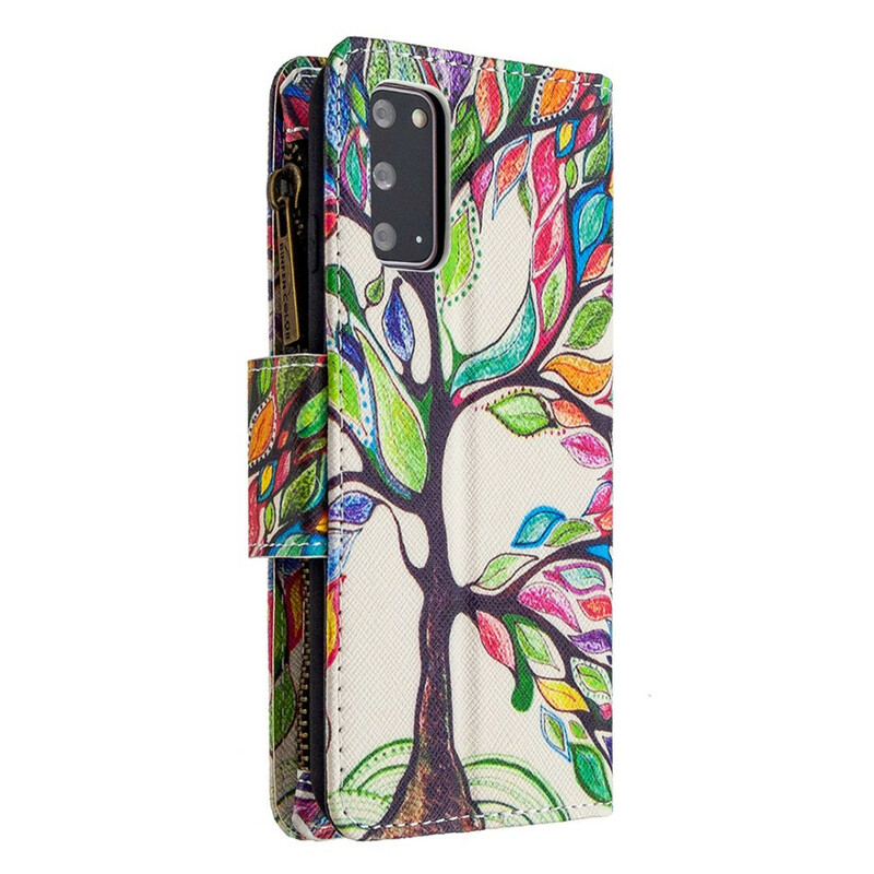 Housse Samsung Galaxy S20 Poche Zippée Arbre Housse Samsung Galaxy S20 Poche Zippée Arbre