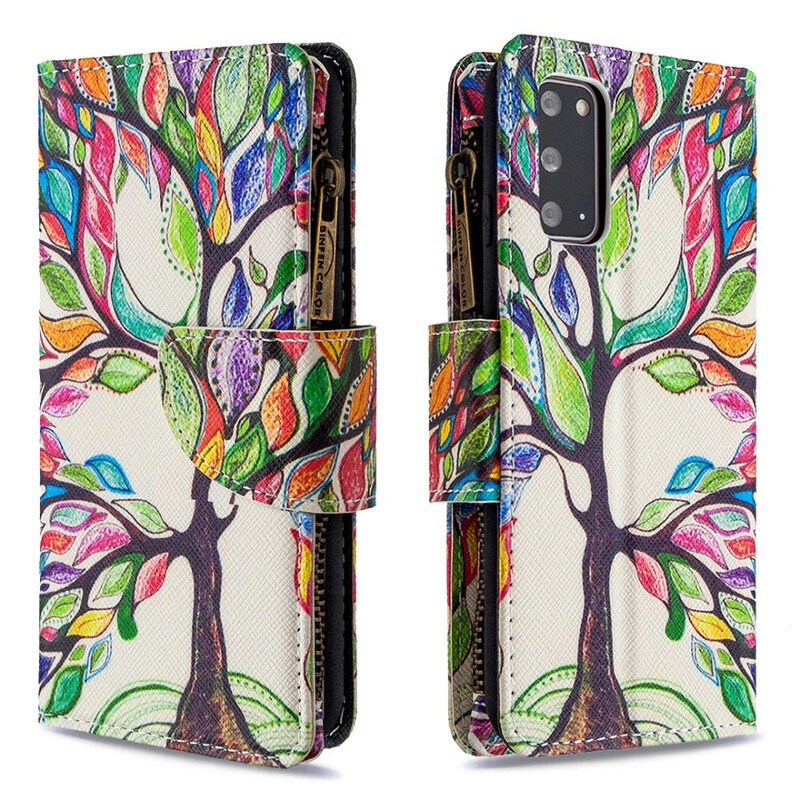 Housse Samsung Galaxy S20 Poche Zippée Arbre Housse Samsung Galaxy S20 Poche Zippée Arbre