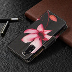 Housse Samsung Galaxy S20 Poche Zippée Fleur