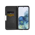 Flip Cover Samsung Galaxy S20 Plus simili Cuir Litchi Ultra Chic