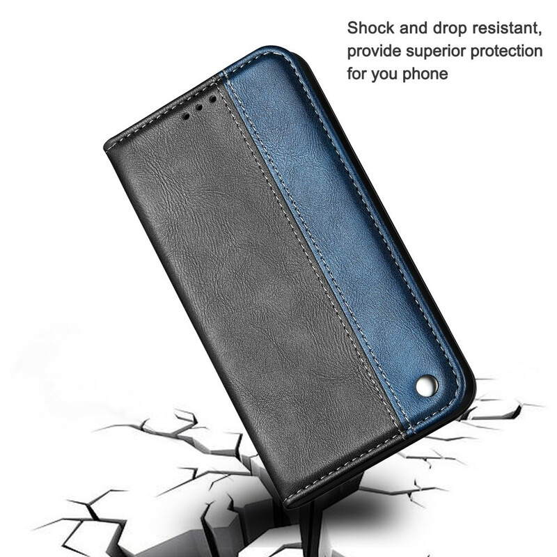 Flip Cover Samsung Galaxy S20 Ultra Bicolore Effet Cuir Flip Cover Samsung Galaxy S20 Ultra Bicolore Effet Cuir