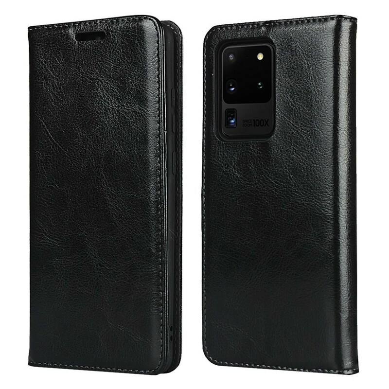 Flip Cover Samsung Galaxy S20 Ultra Cuir Véritable Flip Cover Samsung Galaxy S20 Ultra Cuir Véritable