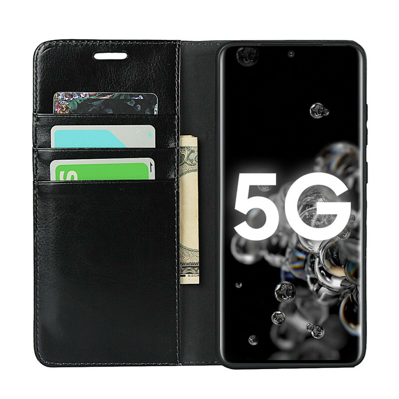 Flip Cover Samsung Galaxy S20 Ultra Cuir Véritable Flip Cover Samsung Galaxy S20 Ultra Cuir Véritable