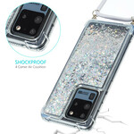 Coque Samsung Galaxy S20 Ultra Paillettes avec Cordon Coque Samsung Galaxy S20 Ultra Paillettes avec Cordon