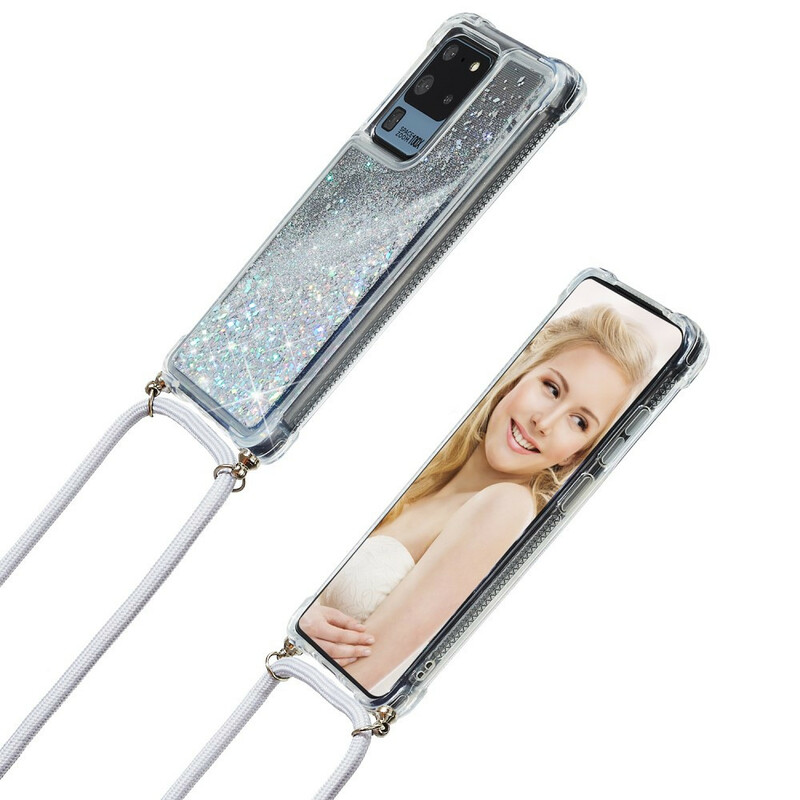 Coque Samsung Galaxy S20 Ultra Paillettes avec Cordon Coque Samsung Galaxy S20 Ultra Paillettes avec Cordon