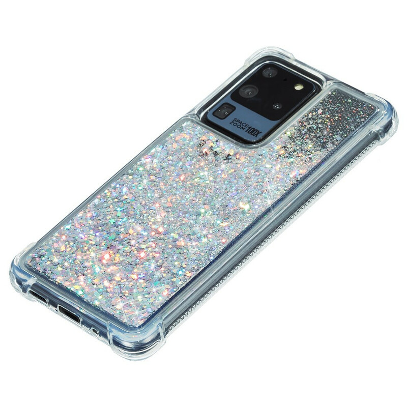 Coque Samsung Galaxy S20 Plus Paillettes Coins Renforcés