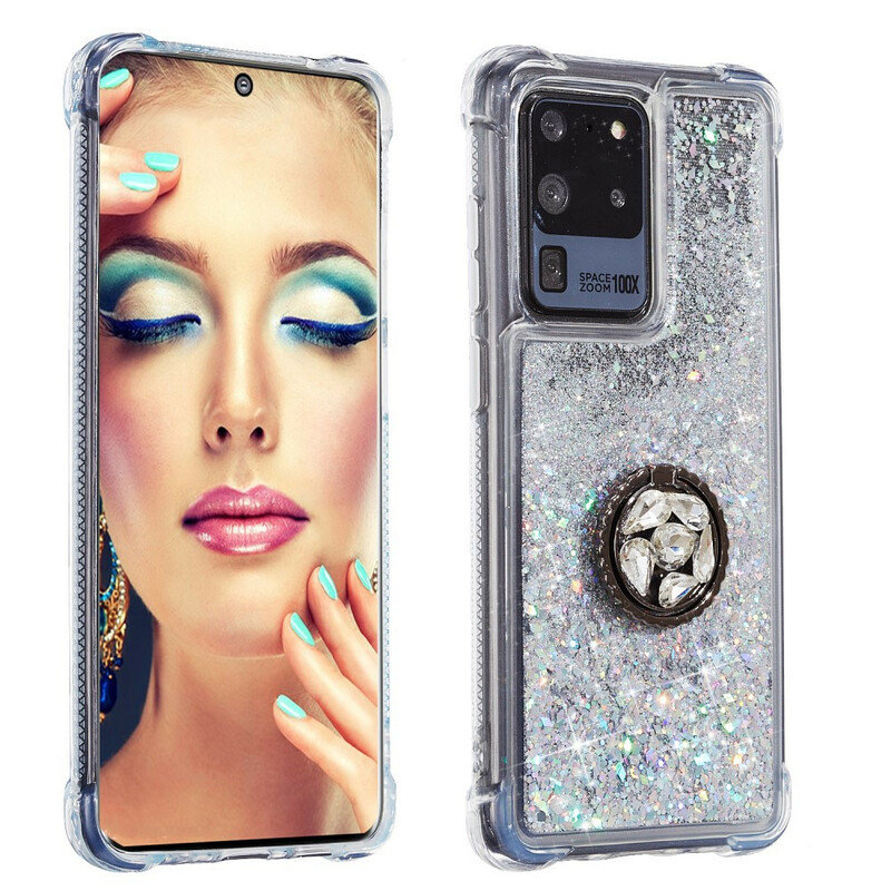 Coque Samsung Galaxy S20 Ultra Paillettes Anneau-Support Coque Samsung Galaxy S20 Ultra Paillettes Anneau-Support