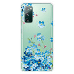 Coque Samsung Galaxy S20 FE Fleurs Bleues