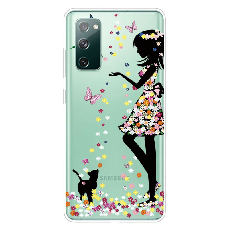 Coque Samsung Galaxy S20 FE Jolie Tête Fleurie