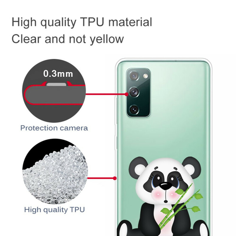 Coque Samsung Galaxy S20 FE Transparente Panda Triste