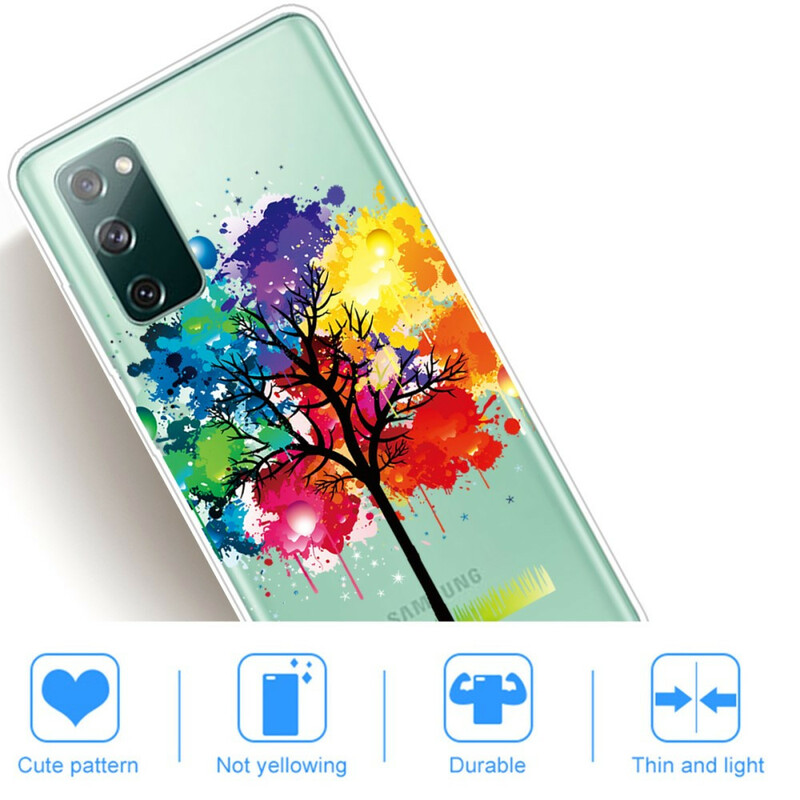 Coque Samsung Galaxy S20 FE Transparente Arbre Aquarelle