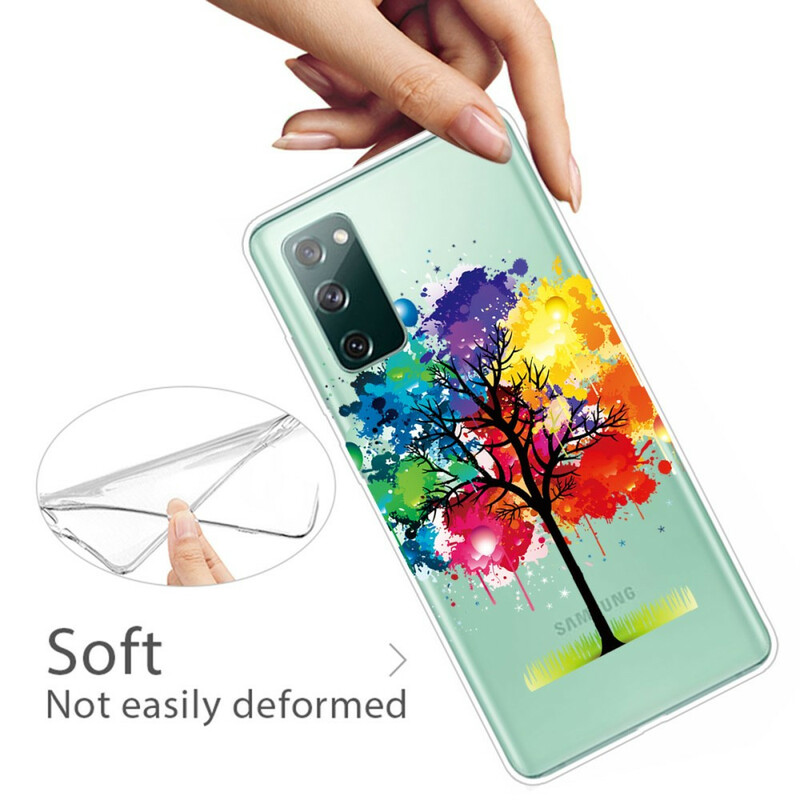 Coque Samsung Galaxy S20 FE Transparente Arbre Aquarelle