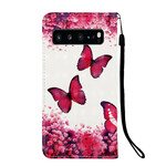 Housse Samsung Galaxy S10 5G Papillons Rouges Housse Samsung Galaxy S10 5G Papillons Rouges