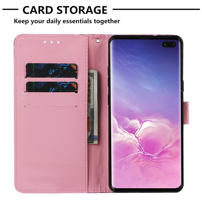 Housse Samsung Galaxy S10 5G Papillons Rouges