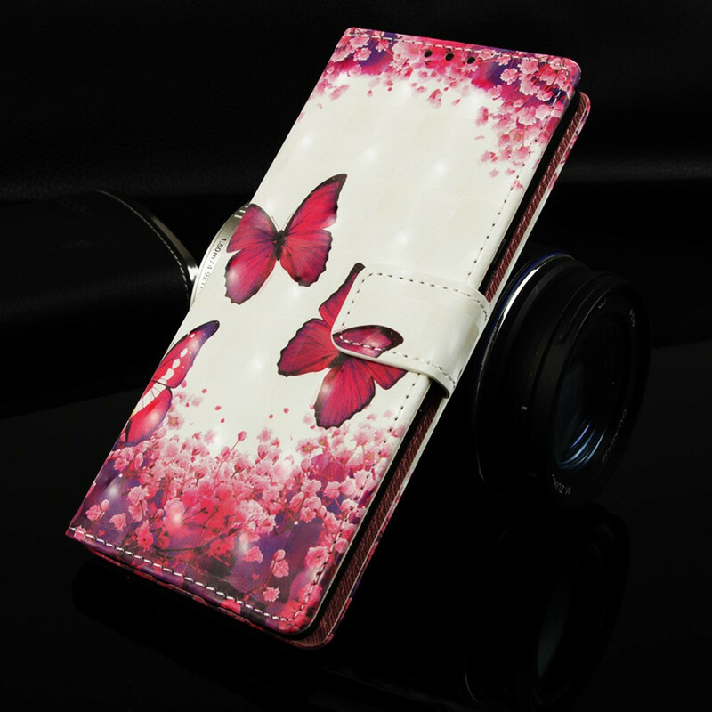 Housse Samsung Galaxy S10 5G Papillons Rouges Housse Samsung Galaxy S10 5G Papillons Rouges