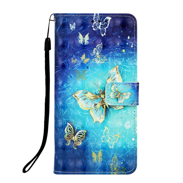 Housse Samsung Galaxy S10 5G Papillons Dorés