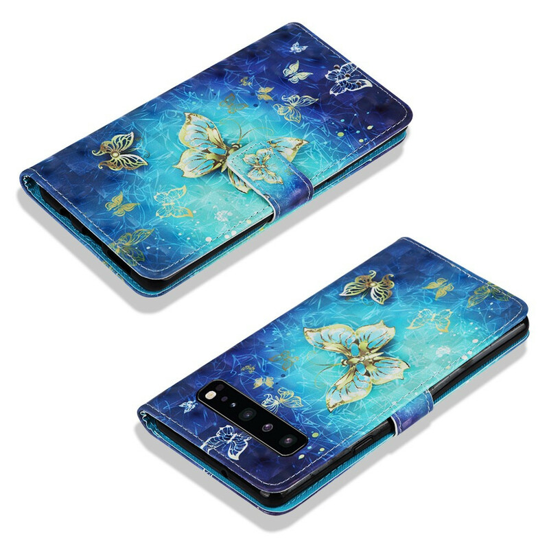 Housse Samsung Galaxy S10 5G Papillons Dorés Housse Samsung Galaxy S10 5G Papillons Dorés