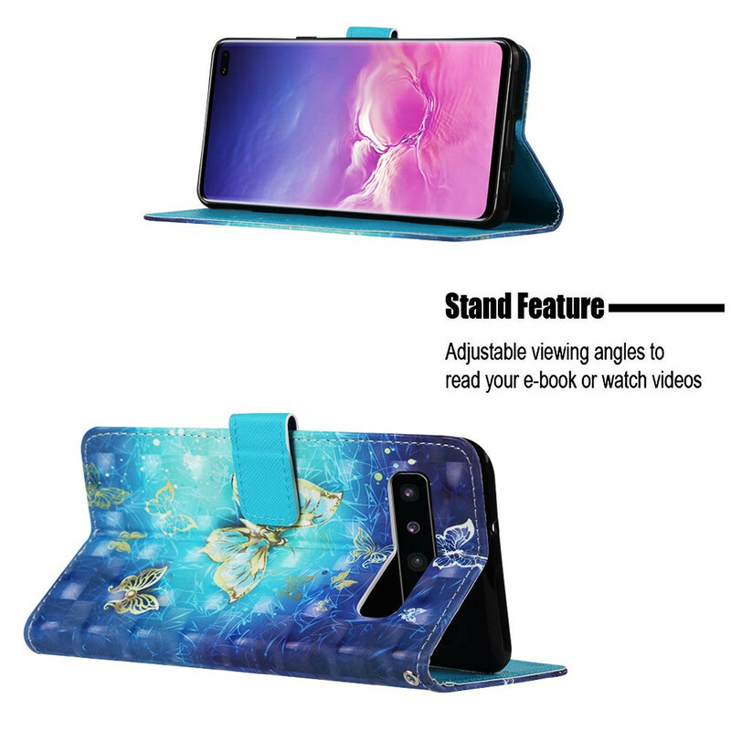 Housse Samsung Galaxy S10 5G Papillons Dorés Housse Samsung Galaxy S10 5G Papillons Dorés