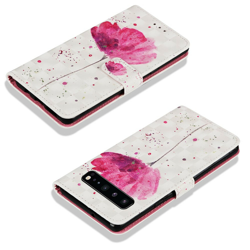 Housse Samsung Galaxy S10 5G Coquelicot Aquarelle