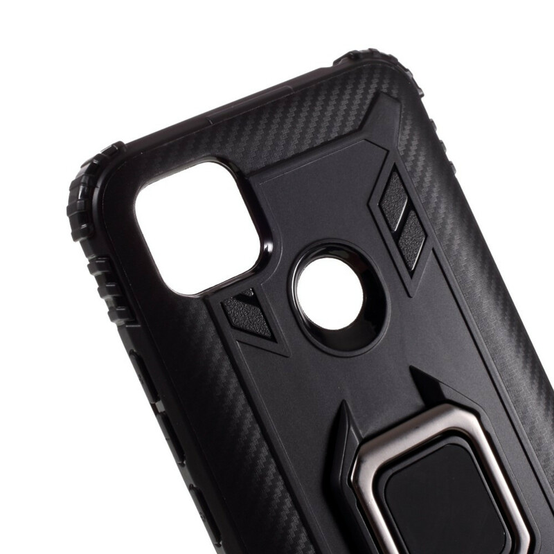 Coque Xiaomi Redmi 9C Ring Style Fibre Carbone Coque Xiaomi Redmi 9C Ring Style Fibre Carbone