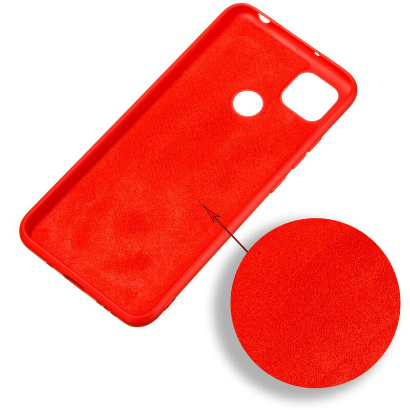 Coque Xiaomi Redmi 9C Silicone Liquide Avec Lanière