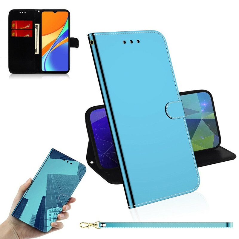 Housse Xiaomi Redmi 9A Simili Cuir Couverture MIroir Housse Xiaomi Redmi 9A Simili Cuir Couverture MIroir
