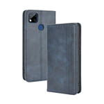 Flip Cover Xiaomi Redmi 9C Effet Cuir Vintage Stylisé Flip Cover Xiaomi Redmi 9C Effet Cuir Vintage Stylisé