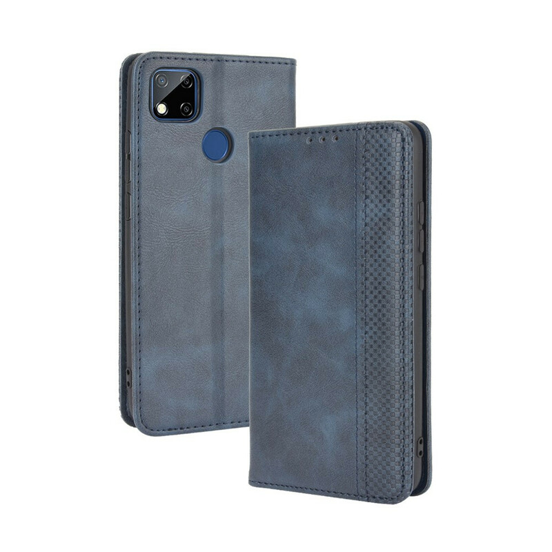 Flip Cover Xiaomi Redmi 9C Effet Cuir Vintage Stylisé Flip Cover Xiaomi Redmi 9C Effet Cuir Vintage Stylisé