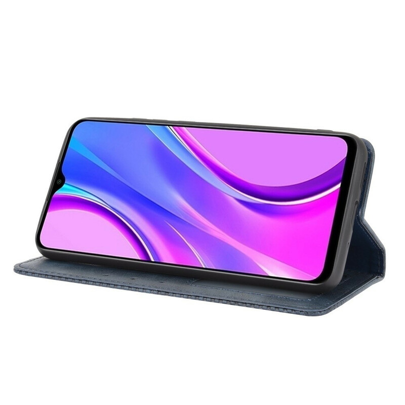 Flip Cover Xiaomi Redmi 9C Effet Cuir Vintage Stylisé Flip Cover Xiaomi Redmi 9C Effet Cuir Vintage Stylisé