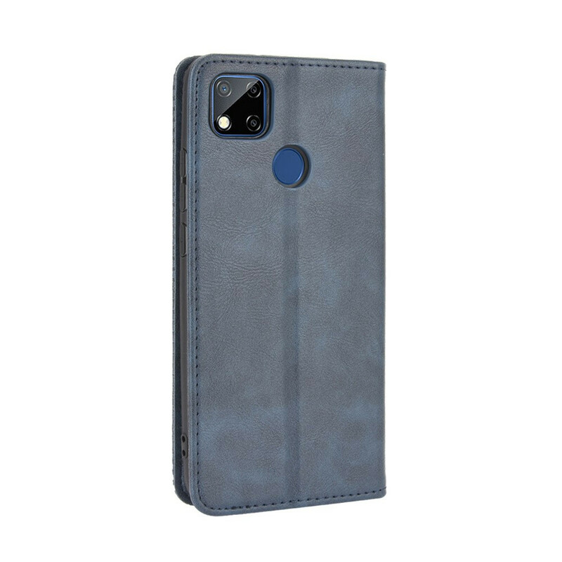 Flip Cover Xiaomi Redmi 9C Effet Cuir Vintage Stylisé Flip Cover Xiaomi Redmi 9C Effet Cuir Vintage Stylisé