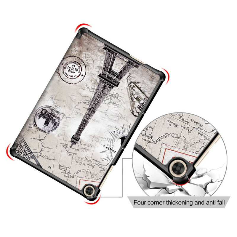 Smart Case Huawei MatePad T 10s Renforcée Tour Eiffel Rétro Smart Case Huawei MatePad T 10s Renforcée Tour Eiffel Rétro